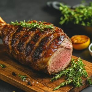 Gigot d'agneau rôti