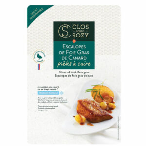 Escalopes de foie gras de canard prêtes à cuire (surgelé, en poche de 20 escalopes, environ 1kg)