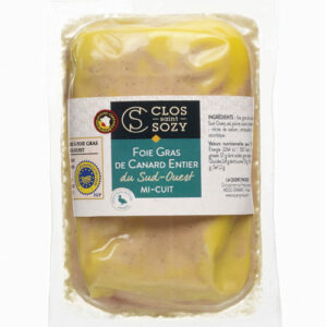 Foie gras de canard entier du Sud-Ouest, 200gr, au poivre mi-cuit
