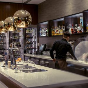 Work surface and kitchen equipment in professional kitchen Work surface and kitchen equipment in professional kitchen